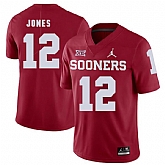 Oklahoma Sooners 12 Landry Jones Red College Football Jersey Dzhi,baseball caps,new era cap wholesale,wholesale hats